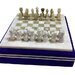 Joc de sah de lux din onix natural (38x38 cm) - Piese Sculptate Manual. Cad